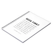 Matteüs 6:33-34 Zoek eerst het Koninkrijk van God Notitieboek (Linkerzijde)