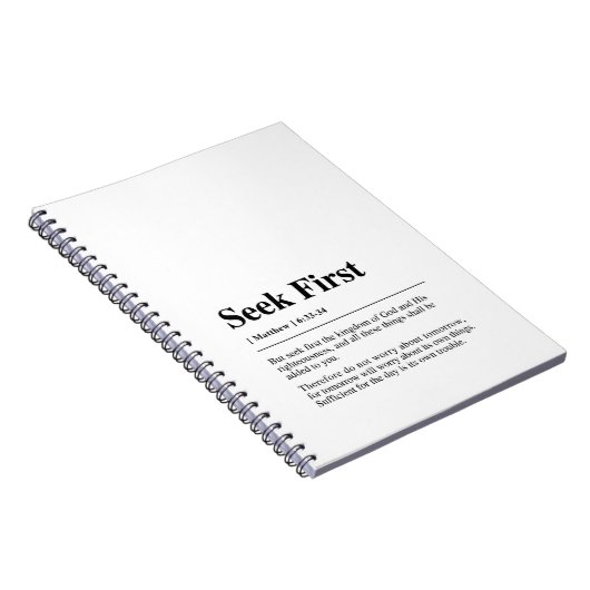 Matteüs 6:33-34 Zoek eerst Notitieboek (Rechterzijde)