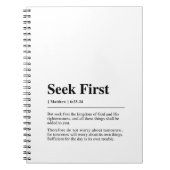 Matteüs 6:33-34 Zoek eerst Notitieboek (Voorkant)