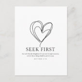 Matteüs 6:33 Zoek eerst het Koninkrijk van God Briefkaart (Voorkant)