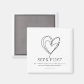 Matteüs 6:33 Zoek eerst het Koninkrijk van God Magneet (Voorkant / Achterkant)