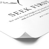 Matteüs 6:33 Zoek eerst het Koninkrijk van God Poster (Hoek)