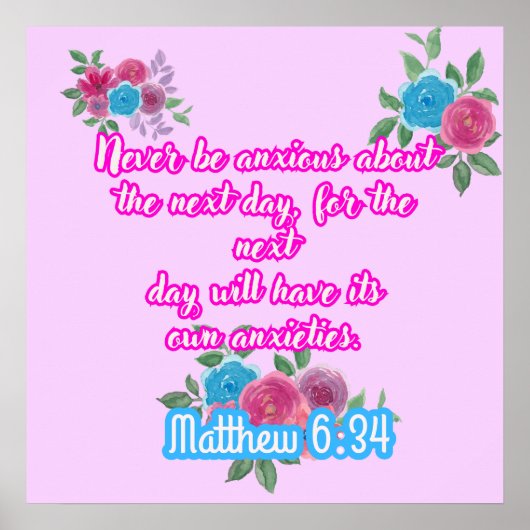 Matteüs 6:34 Poster | Jehova's getuigen (Voorkant)