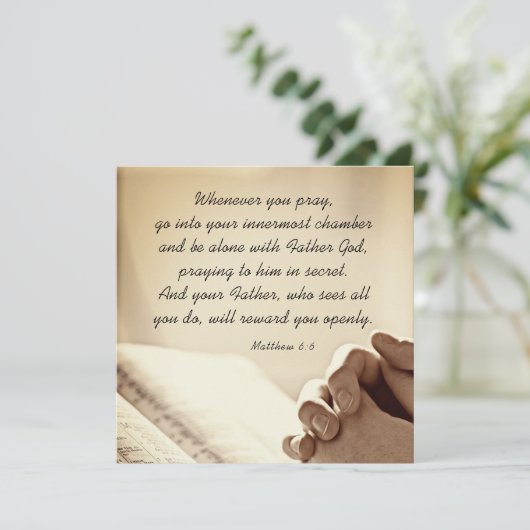 Matteüs 6:6 Wanneer u bidt Christelijke Bijbel Kaa (Staand voorkant)