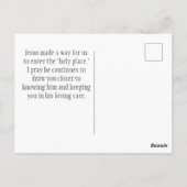 Matteüs 6:6 Wanneer u bidt Christelijke Bijbelvers Briefkaart (Achterkant)