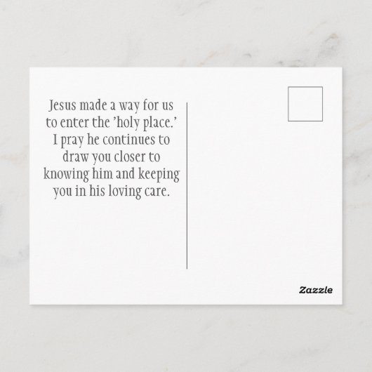 Matteüs 6:6 Wanneer u bidt Christelijke Bijbelvers Briefkaart (Achterkant)