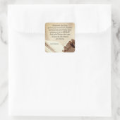 Matteüs 6:6 Wanneer u bidt Christelijke Bijbelvers Vierkante Sticker (Tas)