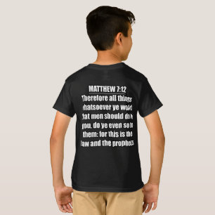 Matteüs 7:12  KJV Bijbelvers typografie  T-shirt
