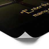 Matteüs 7:13-14 Christelijk Bijbelvers Poster (Hoek)