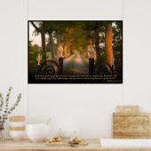 Matteüs 7:13-14 Christelijk Bijbelvers Poster (Keuken)