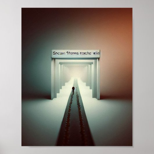 Matteüs 7:13-14: "Ga door de smalle poort Poster (Voorkant)