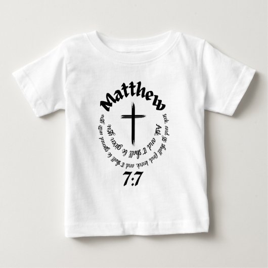 Matteüs 7:7 Circulaire bijbeltekst en het middelst (Voorkant)