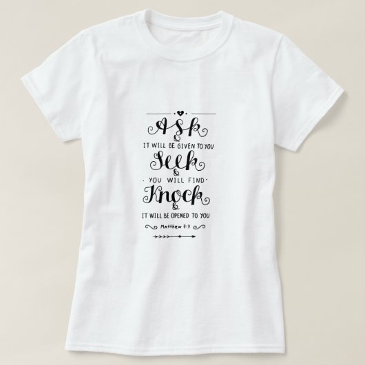 MATTEÜS 7:7 T-SHIRT (Design voorkant)