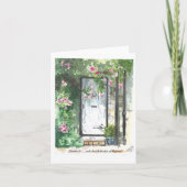 Matteüs 7:8 Notitiekaart..."Wie klopt..." Bedankkaart (Voorkant)