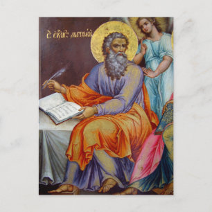 Matteüs de Evangelist Orthodox Christelijk Icoon Briefkaart
