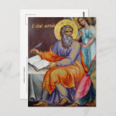 Matteüs de Evangelist Orthodox Christelijk Icoon Briefkaart (Voorkant / Achterkant)