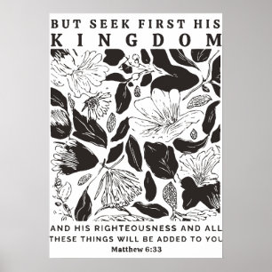 Matth 6:33 “Zoek eerst zijn koninkrijk” Poster