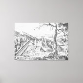 Matthäus Merian: Heidelberg - Hortus Palatinus Canvas Afdruk (Voorkant)