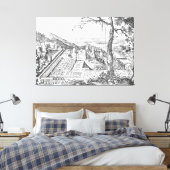 Matthäus Merian: Heidelberg - Hortus Palatinus Canvas Afdruk (Insitu (Slaapkamer))