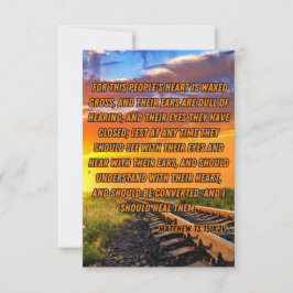 Mattheüs 13:15 KJV Bijbel Verse Pic Groet Kaart