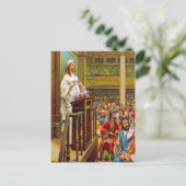 Mattheüs 13:53-58 Jezus onderwijst in de synagoge  Briefkaart (Staand voorkant)