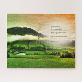 Mattheus 17:20 Bergen verzetten bijbelvers zonsond Legpuzzel