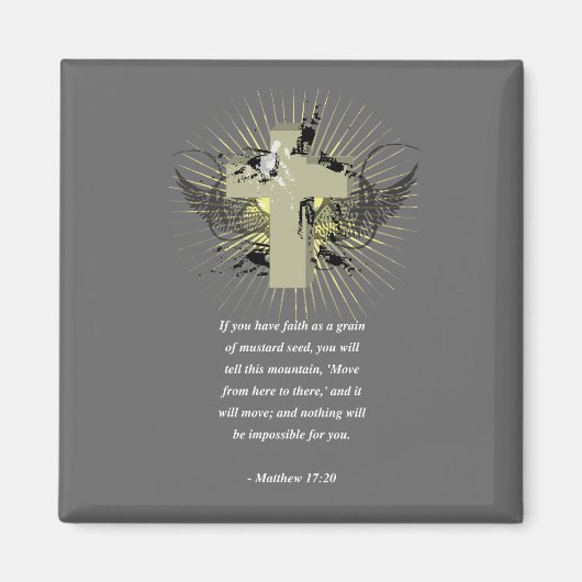 MATTHEÜS 17:20 Bijbelvers Magneet (Voorkant)