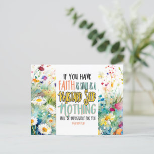Mattheüs 17:20 Geloof als mosterdzaadbijbelvers Briefkaart