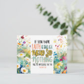 Mattheüs 17:20 Geloof als mosterdzaadbijbelvers Briefkaart (Staand voorkant)