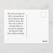 Mattheüs 17:20 Geloof als mosterdzaadbijbelvers Briefkaart (Achterkant)