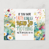 Mattheüs 17:20 Geloof als mosterdzaadbijbelvers Briefkaart (Voorkant)