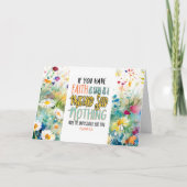 Mattheüs 17:20 Geloof als mosterdzaadbijbelvers Kaart (Voorkant)