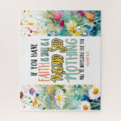 Mattheüs 17:20 Geloof als mosterdzaadbijbelvers Legpuzzel (Verticaal)