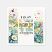 Mattheüs 17:20 Geloof als mosterdzaadbijbelvers Servet (Voorkant)