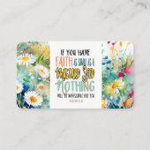 Mattheüs 17:20 Geloof als mosterdzaadbijbelvers Visitekaartje (Voorkant)