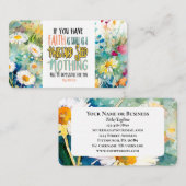 Mattheüs 17:20 Geloof als mosterdzaadbijbelvers Visitekaartje (Voorkant / Achterkant)