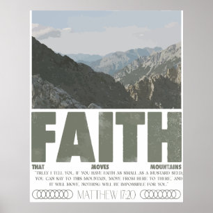 Matthéüs 17:20 Het geloof kan bergen verzetten Pos Poster