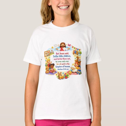 Mattheüs 19:14 t-shirt (Voorkant)