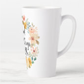 Mattheüs 19:26 Mogelijk met God Schriftbloem Latte Mok (Rechts)