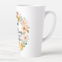 Mattheüs 19:26 Mogelijk met God Schriftbloem Latte Mok