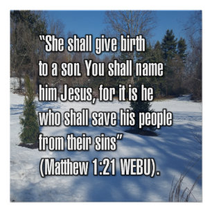 Mattheus 1:21 WEBU Perfect Poster