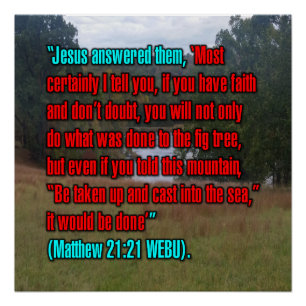 Mattheus 21:21 WEBU Perfect Poster
