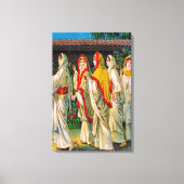 Mattheüs 25:1-13 De dwaze en wijze maagd canvas (Voorkant)