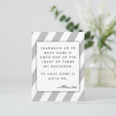 Mattheüs 25:40 Gij hebt het mij gedaan Briefkaart (Staand voorkant)