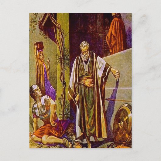 Mattheüs 26:69-75 Petrus ontkent het briefkaart va (Voorkant)