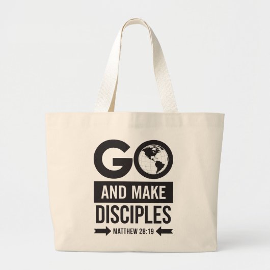 Mattheüs 28:19 grote tote bag (Voorkant)