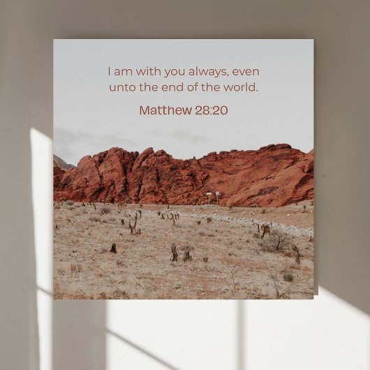 Mattheus 28:20 KJV Muurkunst – Tekst Poster
