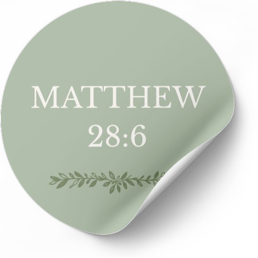 Mattheüs 28:6 – Hij Is Opgewekt Pasen Sticker