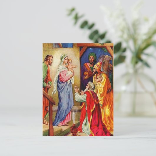 Mattheüs 2:1-12 Wijze Mannen reizen naar het brief Briefkaart (Staand voorkant)