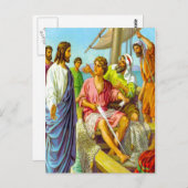 Mattheüs 4:18-22 Jezus roept vissers op om Po te v Briefkaart (Voorkant / Achterkant)
